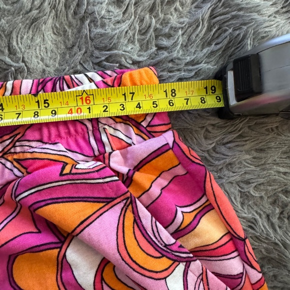 Belle by Kim Gravel Pink and Orange Patterned Cropped Pants - Picture 16 of 16